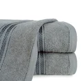 Ręcznik z bordiurą podkreśloną błyszczącą nicią - 70 x 140 cm - stalowy 1