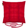ADORE dwustronna welurowa poduszka siedziskowa na krzesło z dziewięcioma pikowaniami, gramatura 195 g/m2 - 40 x 40 x 6 cm - czerwony 2