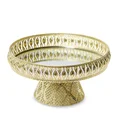 Okrągła patera dekoracyjna GLORI z lustrzanym blatem i ażurowym obrzeżem z metalu, złota - ∅ 27 x 14 cm - złoty 1