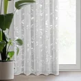 Dekoracja okienna  ALINA z etaminy zdobiona błyszczącym marmurkowym wzorem - 140 x 270 cm - biały 1
