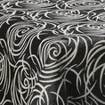 Narzuta dwustronna SUE błyszcząca z fantazyjnym kwiatowym wzorem - 220 x 240 cm - kremowy/czarny 4