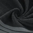 Ręcznik PATI  70X140 cm utkany w miękkie pasy i podkreślony żakardową bordiurą czarny - 70 x 140 cm - czarny 5