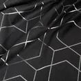 Zasłona z miękkiego welwetu ze srebrnym geometrycznym nadrukiem w stylu art deco - 135 x 250 cm - czarny 7