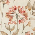 Zasłona JENNY o strukturze naturalnej tkaniny z nadrukiem pięknych kwiatów - 140 x 250 cm - naturalny 9