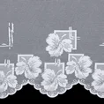 Kreszowana tkanina żakardowa z  motywem liści - 160 cm - biały 4