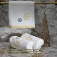 Ręcznik świąteczny ANGEL 01 bawełniany z haftem ze śnieżynkami, 480 g/m2 - 50 x 90 cm - biały 4