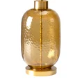 Lampa stołowa MUSA na szklanej podstawie z miodowego szkła z welwetowym abażurem - ∅ 40 x 69 cm - turkusowy 4