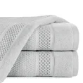 Ręcznik DANNY bawełniany o ryżowej strukturze podkreślony żakardową bordiurą o wypukłym wzorze - 30 x 50 cm - popielaty 1