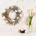 Wielkanocny wianek wyplatany z naturalnych gałązek z pisankami - ∅ 24 cm - brązowy 2