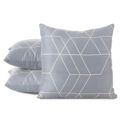 DESIGN 91 Poszewka GEO 02 z mikrofibry z nadrukiem geometrycznym DESIGN 91 Poszewka GEO 02 z mikrofibry z nadrukiem geometrycznym - 40 x 40 cm