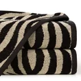 Ręcznik ZEBRA z motywem zwierzęcych pasów - 70 x 140 cm - czarny 1