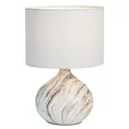 Lampa DAMLA  na ceramicznej podstawie z dolomitu zdobiona beżowymi przecierkami - ∅ 28 x 44 cm - beżowy 3