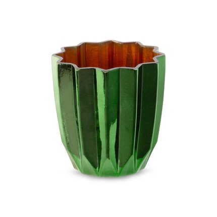 Фото - Ваза Świecznik NEGRA ze szkła artystycznego zielono-miedziany ∅ 12 x 12 cm ziel