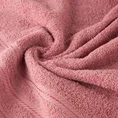 Ręcznik VITO z bawełny podkreślony żakardowymi paskami - 70 x 140 cm - pudrowy róż 5