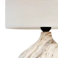 Lampa DAMLA  na ceramicznej podstawie z dolomitu zdobiona beżowymi przecierkami - ∅ 28 x 44 cm - beżowy 2