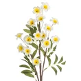 Gałązka dekoracyjna z drobnymi kwiatami - ∅ 5 x 77 cm - biały 1