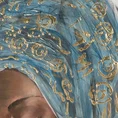 Obraz BEAUTY 2 ręcznie malowany na płótnie portret kobiety w turbanie - 60 x 80 cm - beżowy 2