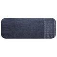 Ręcznik z bordiurą podkreśloną groszkami z błyszczącą lureksową nicią - 30 x 50 cm - granatowy 3