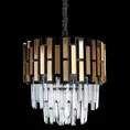 Lampa wisząca EDNA z metalu i kryształów w stylu art deco - ∅ 40 x 35 cm - złoty 10