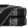 Ręcznik NIKOLA z ozdobną żakardową bordiurą - 70 x 140 cm - czarny 1