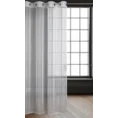 Dekoracja okienna o ozdobnym splocie w formie siatki - 140 x 250 cm - szary 2