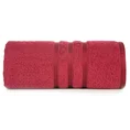 Ręcznik z elegancką bordiurą w lśniące pasy - 30 x 50 cm - czerwony 3