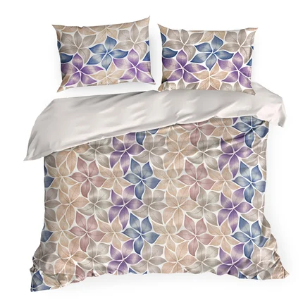 DESIGN 91 Komplet pościeli IDA 05 z barwnym motywem symetrycznych kwiatów DESIGN 91 Komplet pościeli IDA 05 z barwnym motywem symetrycznych kwiatów - 220 x 200 cm