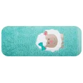 Ręcznik BABY z haftowaną aplikacją z owieczką - 50 x 90 cm - miętowy 3