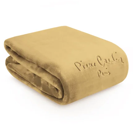 Koc CLARA o wysokiej gramaturze z haftowanym logo PIERRE CARDIN Koc CLARA o wysokiej gramaturze z haftowanym logo PIERRE CARDIN - 160 x 220 cm