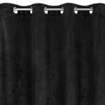 Zasłona LILI z falującym wytłaczanym  wzorem - 140 x 250 cm - czarny 6