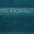 Ręcznik ALTEA z bordiurą z melanżowym pasem w stylu eko - 70 x 140 cm - turkusowy 2