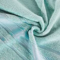 Ręcznik z żakardową błyszczącą bordiurą - 70 x 140 cm - niebieski 5
