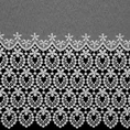 Tkanina firanowa markizeta z dwoma pasami gipiury - 280 cm - biały 4