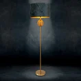LIMITED COLLECTION Lampa stojąca MUSA 2 z podstawą łączącą szkło i metal oraz welwetowy abażur - ∅ 46 x 165 cm - granatowy 1