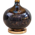 Lampa stołowa KATIE na szklanej podstawie z przecieranego szkła czarno-złota z welwetowym ciemno miętowym abażurem - ∅ 40 x 62 cm - ciemnomiętowy 4