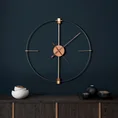 Dekoracyjny zegar ścienny z metalu w nowoczesnym minimalistycznym stylu - 60 x 5 x 60 cm - czarny 6