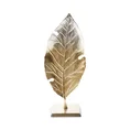 Metalowa figurka PATO złoto-srebrny liść - 19 x 19 x 46 cm - srebrny 1