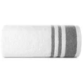 Ręcznik MERY bawełniany zdobiony bordiurą w subtelne pasy - 30 x 50 cm - biały 3