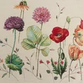 Bieżnik gobelinowy z motywem kwiatów - 45 x 140 cm - kremowy 2