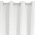 Zasłona żakardowa zdobiona geometrycznym wzorem - 140 x 250 cm - biały 4