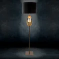 LIMITED COLLECTION Lampa stojąca PEONIA 5 z podstawą łączącą szkło i metal oraz welwetowy abażur PASJA CZERNI - ∅ 43 x 157 cm - czarny 1