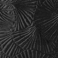 LIMITED COLLECTION narzuta MUSA z miękkiego welwetu z nadrukiem liści miłorzębu pikowana metodą hot press - 220 x 240 cm - czarny 6