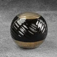 Kula ceramiczna czarno-złota z geometrycznym wzorem - ∅ 9 x 9 cm - czarny 1