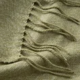 TERRA COLLECTION Koc MONTENEGRO z miękkiej tkaniny akrylowej z frędzlami - 130 x 170 cm - oliwkowy 7