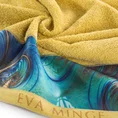 EWA MINGE Ręcznik ANGELA z bordiurą zdobioną designerskim nadrukiem - 50 x 90 cm - musztardowy 5