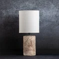 Lampka stołowa NOA 01 na ceramicznej podstawie o strukturze granitu z abażurem z matowej tkaniny - ∅ 20 x 45 cm - kremowy 1