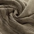 Ręcznik klasyczny podkreślony żakardową bordiurą w pasy - 70 x 140 cm - brązowy 5