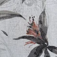Firana AIDA z etaminy z drukowanym  nadrukiem egzotycznych liści półprzezroczysta - 140 x 250 cm - biały 8