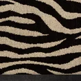 Ręcznik ZEBRA z motywem zwierzęcych pasów - 70 x 140 cm - czarny 2