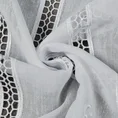 Tkanina firanowa zazdrostka z grubszej etaminy z ażurową aplikacją - 90 cm - biały 8